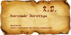 Kercsmár Dorottya névjegykártya