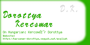 dorottya kercsmar business card